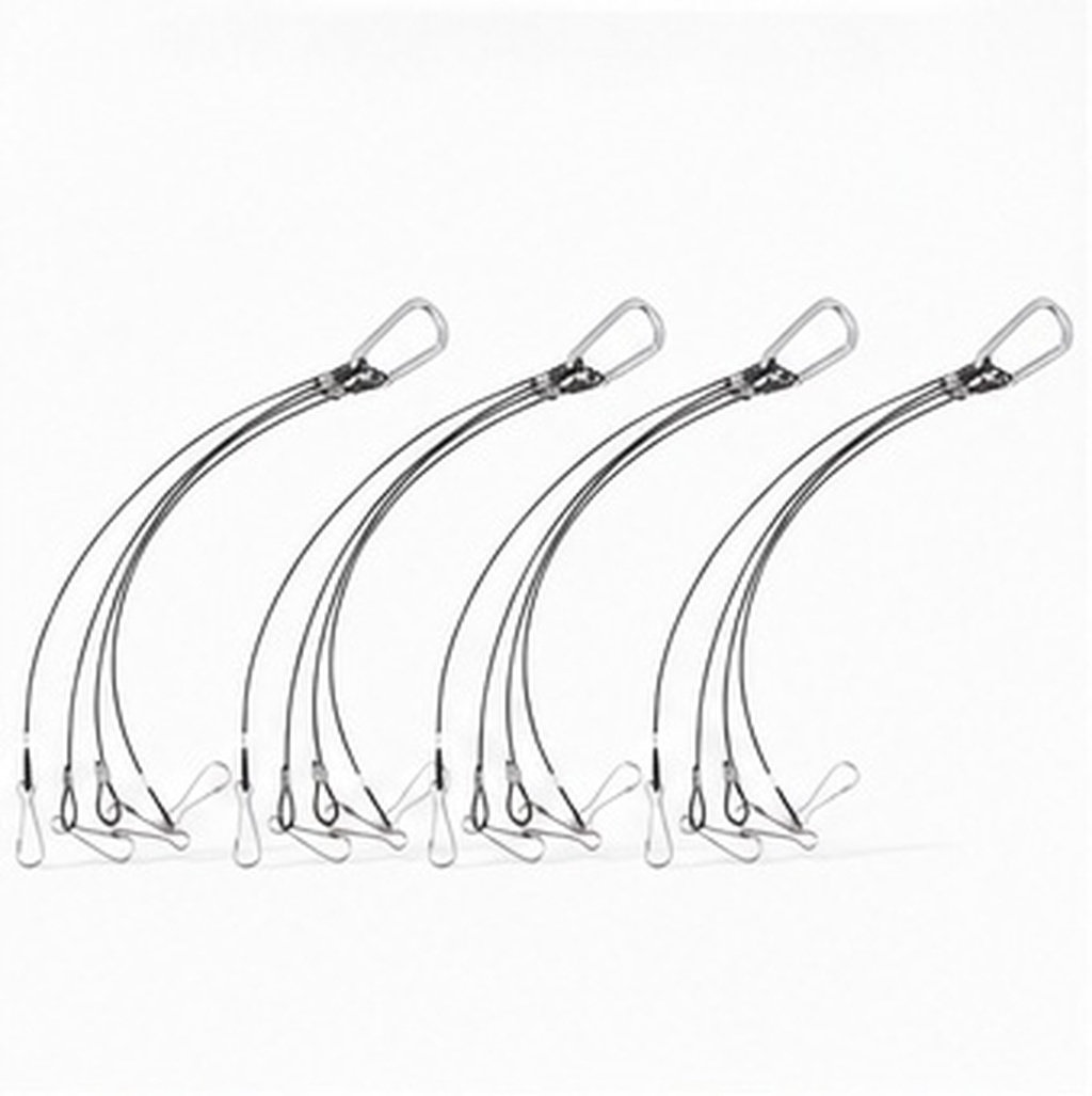 Aquarium Plant Light - ชุด 4 ชิ้น ที่แขวนโคมไฟสำหรับปลูกพืชน้ำในตู้ปลา – โคมไฟแขวนสแตนเลสสำหรับพืชในร่ม