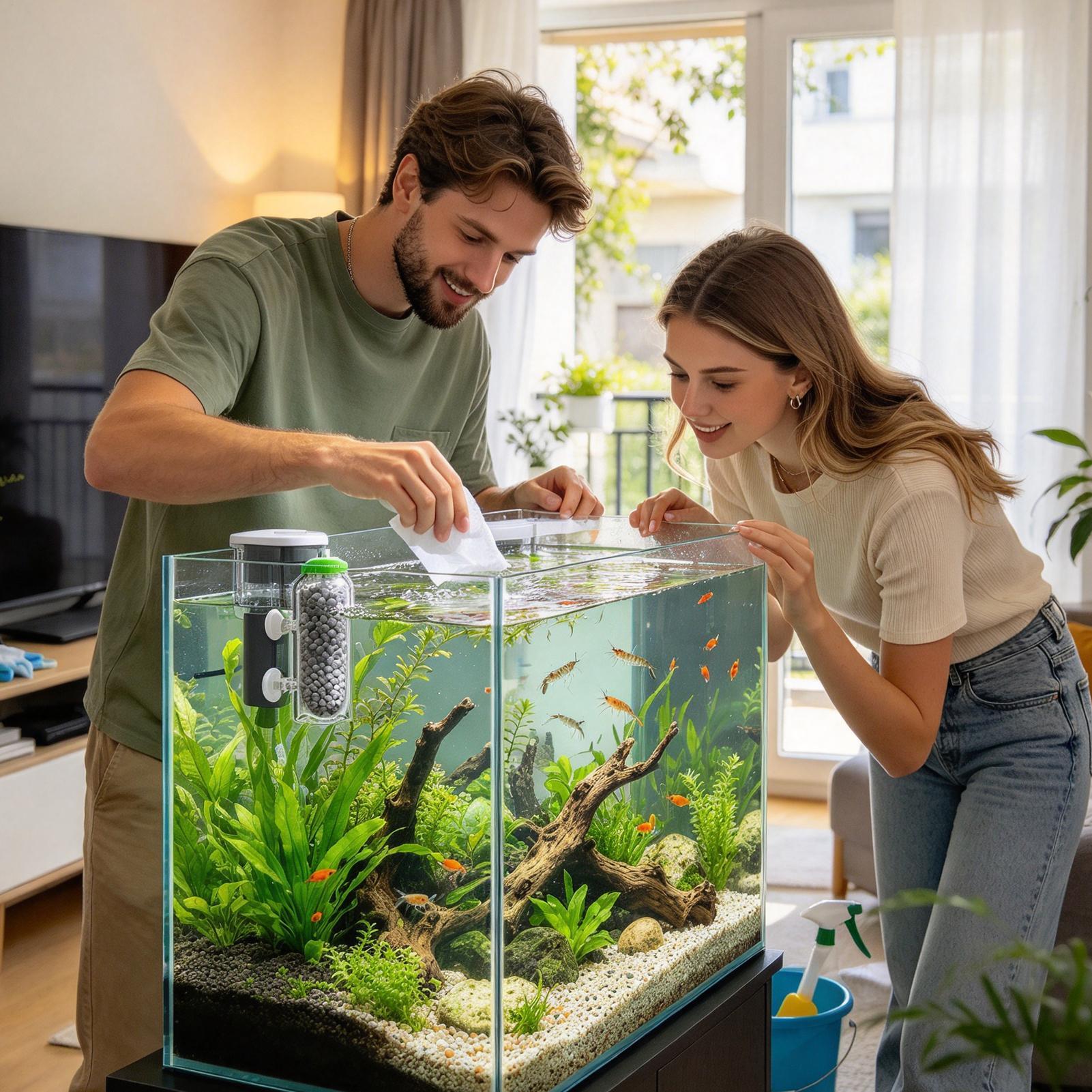 Aquarium Planted Tank Filter - เครื่องกระจายออกซิเจนสำหรับตู้ปลา ฝาครอบกรองออกซิเจนกันน้ำกระเซ็น ฝาครอบฟองออกซิเจน สำหรับร้านปลูกพืช อุตสาหกรรมการเพาะเลี้ยงสัตว์น้ำ และใช้งานกลางแจ้ง