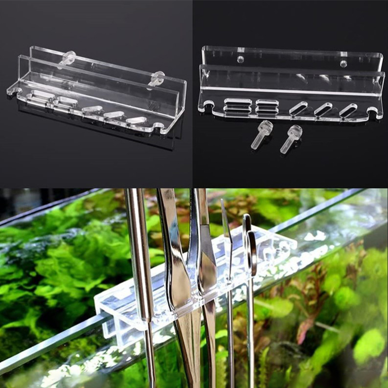 Aquarium Plant Holder - Aquarium Plant เครื่องมือเก็บอะคริลิคสําหรับแหนบ Scraper กรรไกรพืชน้ําหญ้าเครื่องมือบํารุงรักษา