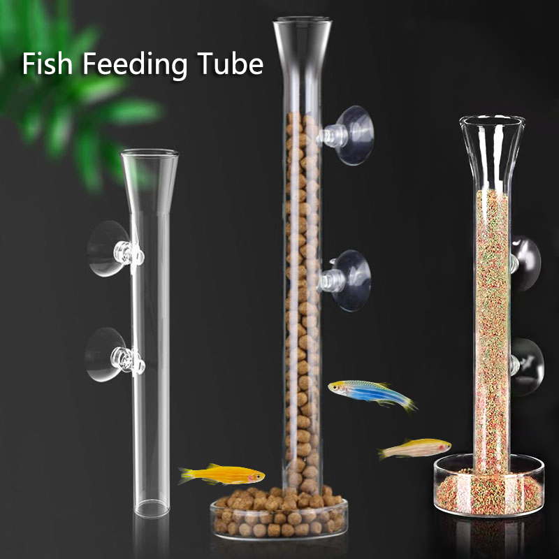 Aquarium Fertilizer - แก้ว Aquarium หลอดป้อนอาหารจานโปร่งใสกุ้งปลา Snail ถ้วยให้อาหาร Aquarium