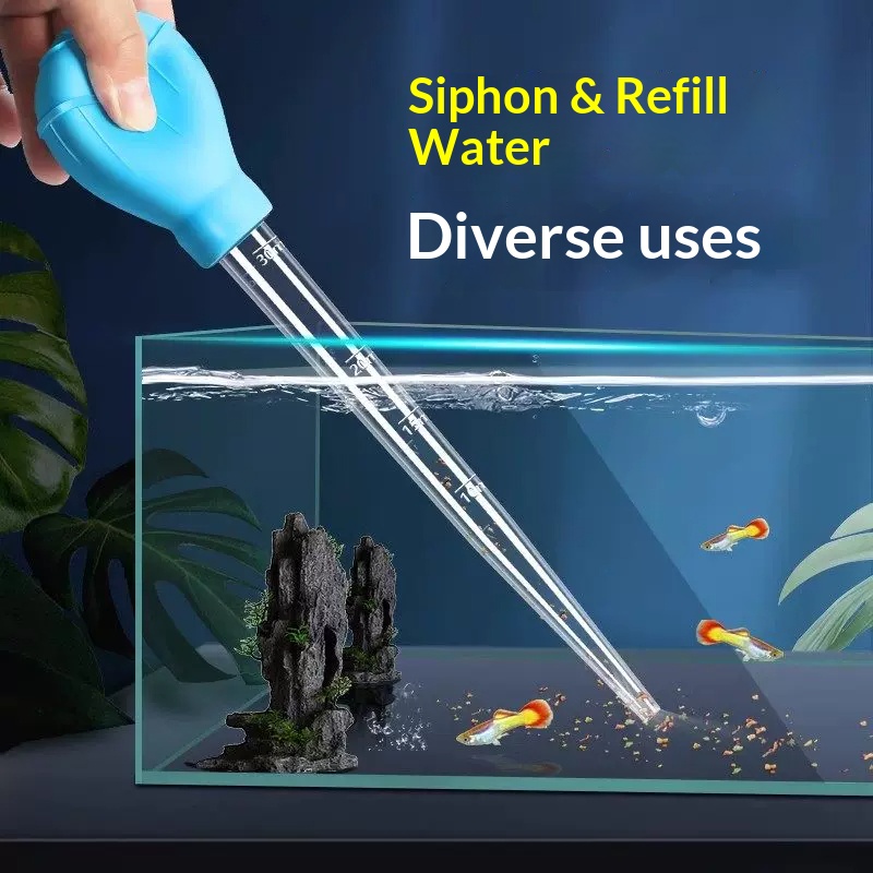 Planted Aquarium Cleaning - 1/2 ชิ้น ปั๊มเปลี่ยนน้ำตู้ปลา พร้อมท่อต่อสำหรับทำความสะอาดตู้ปลา อุปกรณ์เสริมสำหรับสัตว์เลี้ยงในตู้ปลา