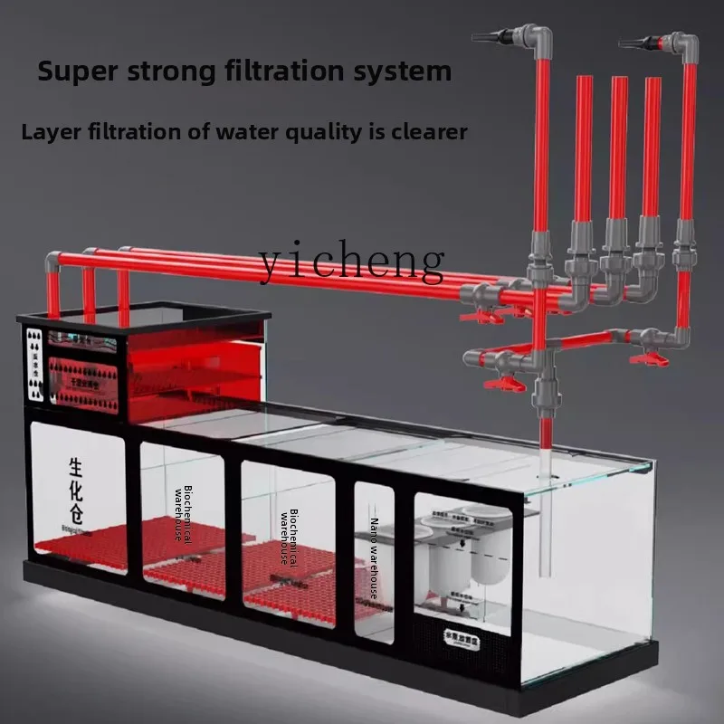 Live Plant Aquarium - ตู้ปลา L14 กระจกใสพิเศษสำหรับปลูกพรรณไม้น้ำ พร้อมระบบกรองด้านล่าง เหมาะสำหรับห้องนั่งเล่น ดีไซน์แบบกระเป๋าเป้สะพายหลัง