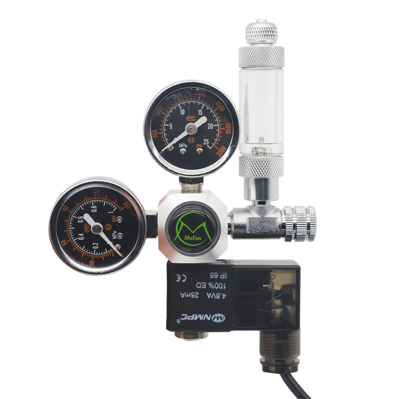 Aquarium Liquid Carbon - Aquarium CO2 Regulator Magnetic Solenoid วาล์วตรวจสอบถังปลาพืชอุปกรณ์เสริม
