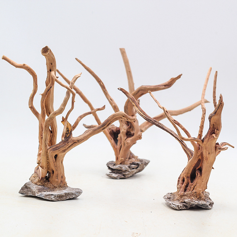 Aquarium Driftwood - 1PC Aquarium ภูมิทัศน์เครื่องประดับไม้ Tree Root Driftwood