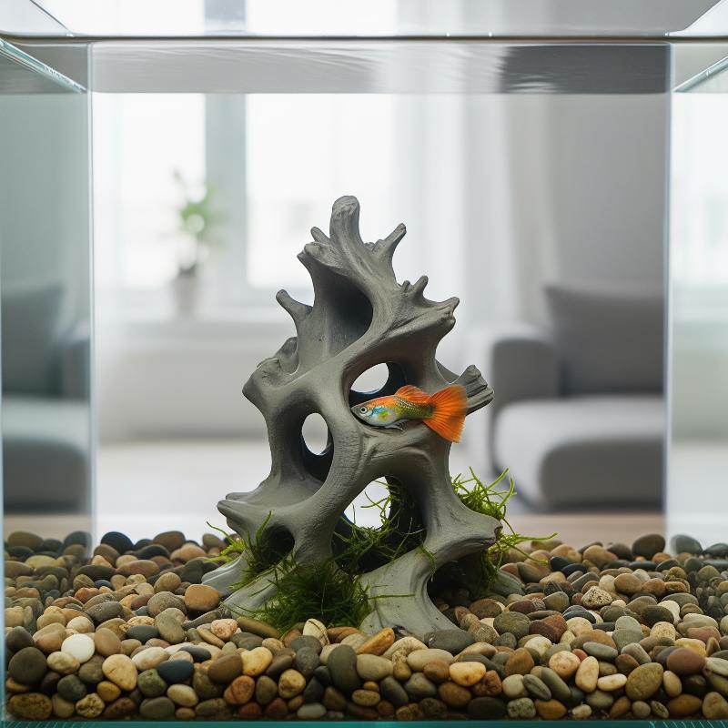 Aquarium Driftwood - ถ้ำปลาไม้ลอยธรรมชาติแบบซ่อนรูหลายช่อง ปลอดภัยสำหรับตู้ปลา ปลาสวยงาม กุ้ง และตู้ปลาในน้ำจืด
