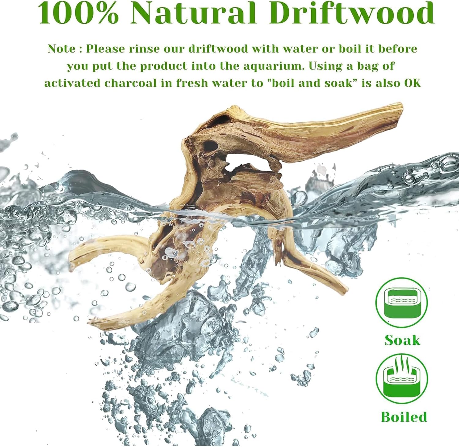 ไม้ลอยน้ำธรรมชาติขนาด 20-25 ซม - Aquarium Driftwood บทวิจารณ์และราคา
