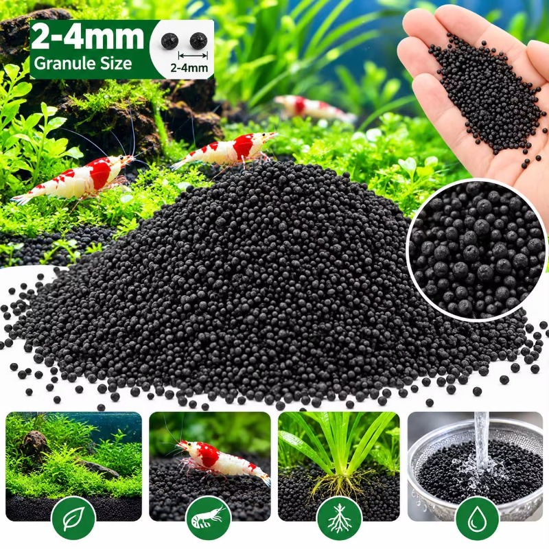 ดินรองพื้นตู้ปลาสีดำ สำหรับพืช - Aquarium Plant Substrate บทวิจารณ์และราคา