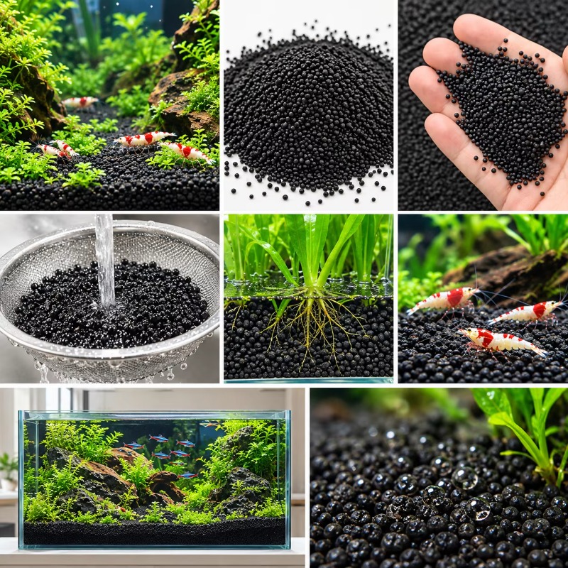 ดินรองพื้นตู้ปลาสีดำ สำหรับพืช - Aquarium Plant Substrate บทวิจารณ์และราคา